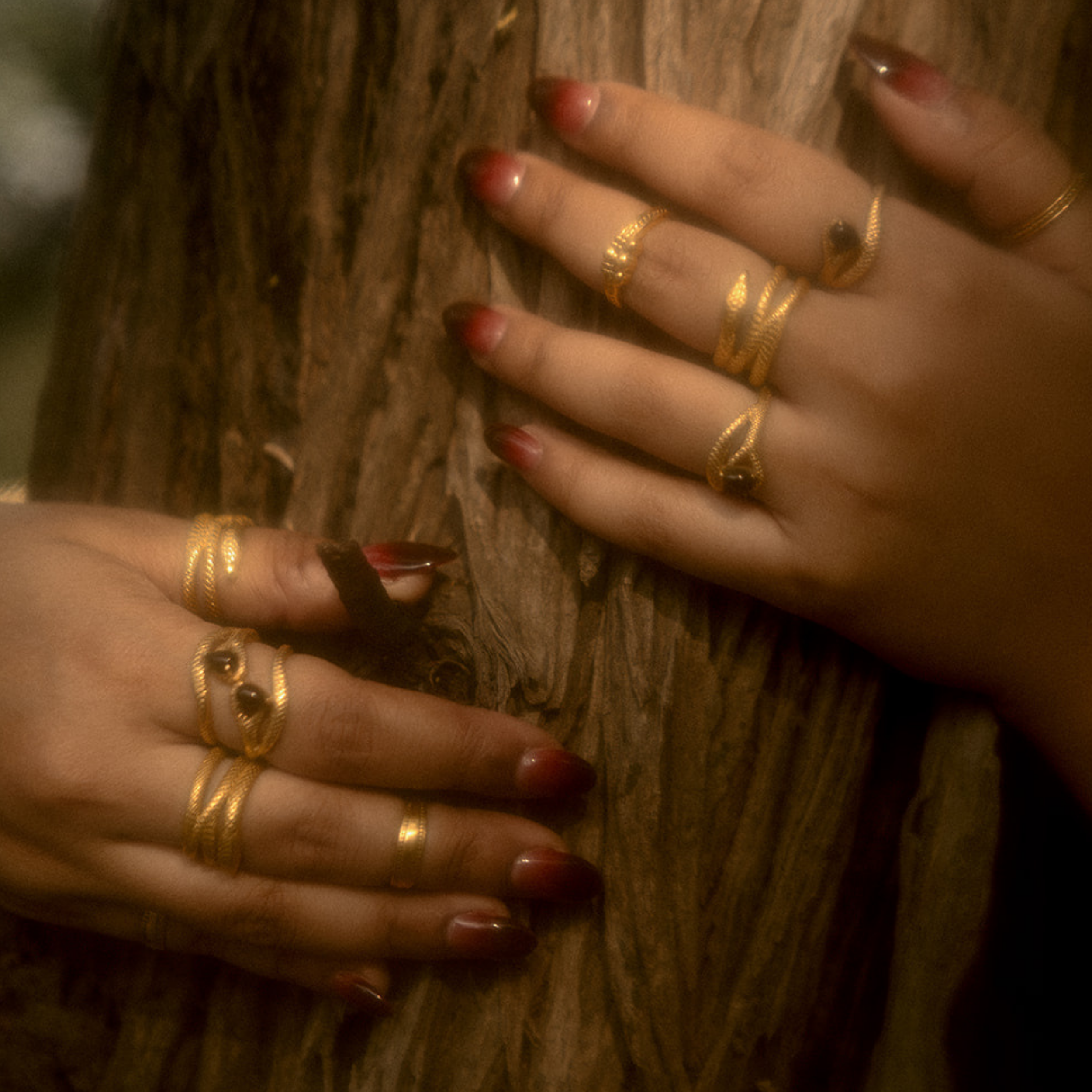Serpentine | Bague Serpent - Laiton