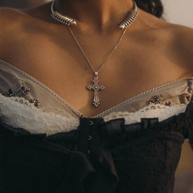 Medieval Cross | Collier pendentif - Argent 925