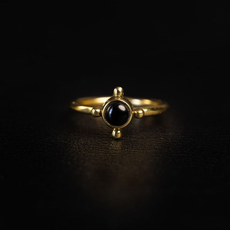 Dark Onyx | Bague - Laiton 