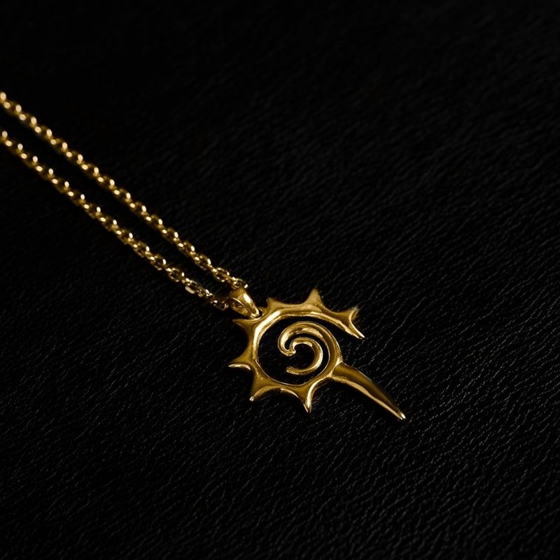 Fractal | Pendant Necklace - Brass - NOIR KĀLA