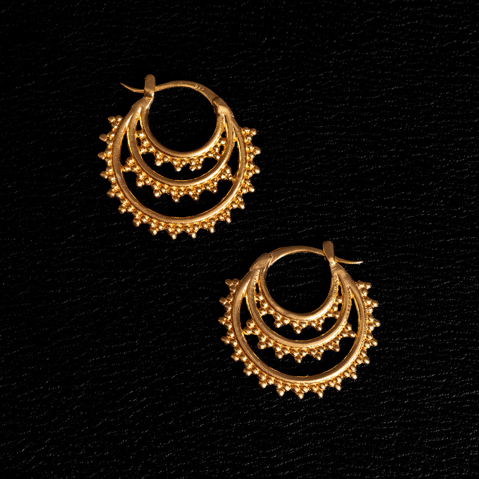 Seeds of Light | Hoop Earrings - Gold