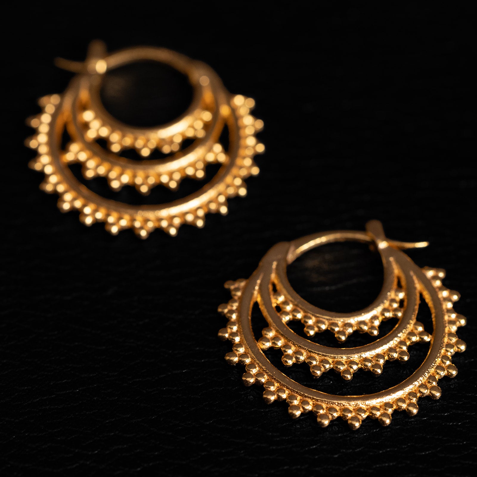 Seeds of Light | Hoop Earrings - Gold