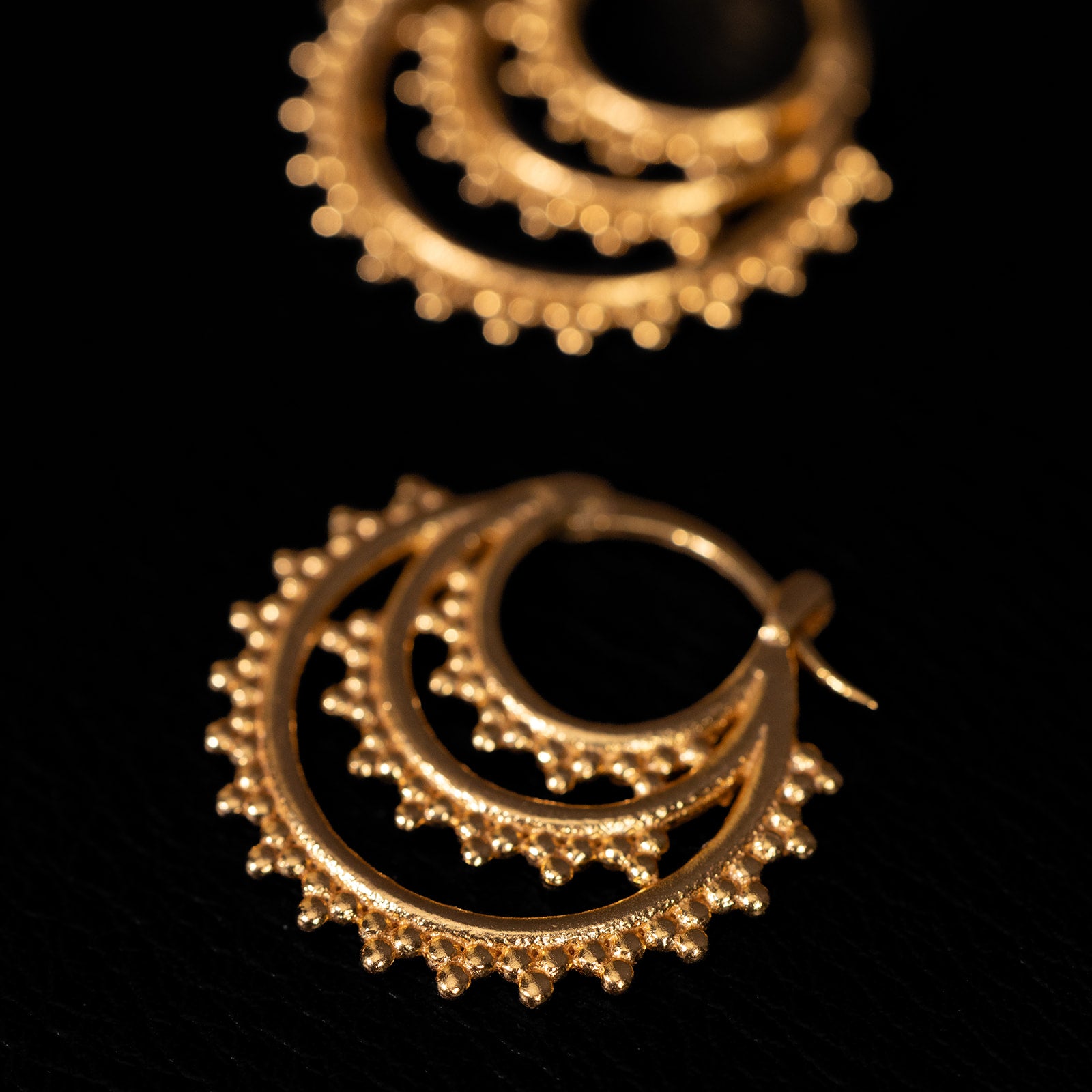 Seeds of Light | Hoop Earrings - Gold