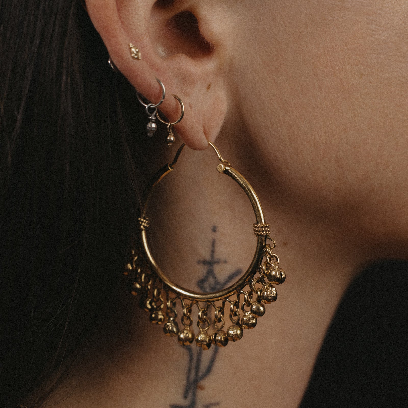 Wind Womxn | Boucles d'oreilles créoles - Laiton 
