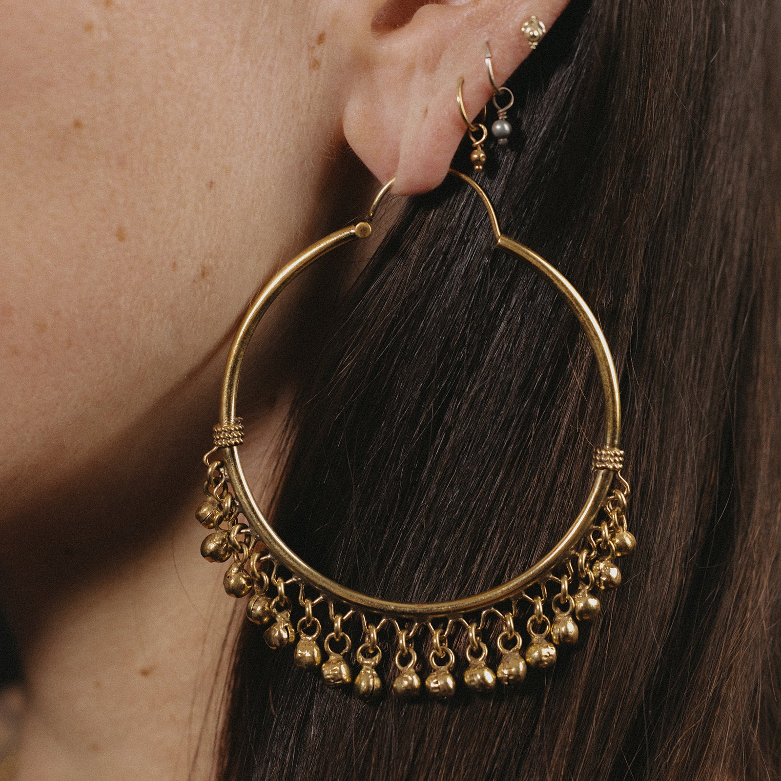 Wind Womxn | Boucles d'oreilles créoles - Laiton 