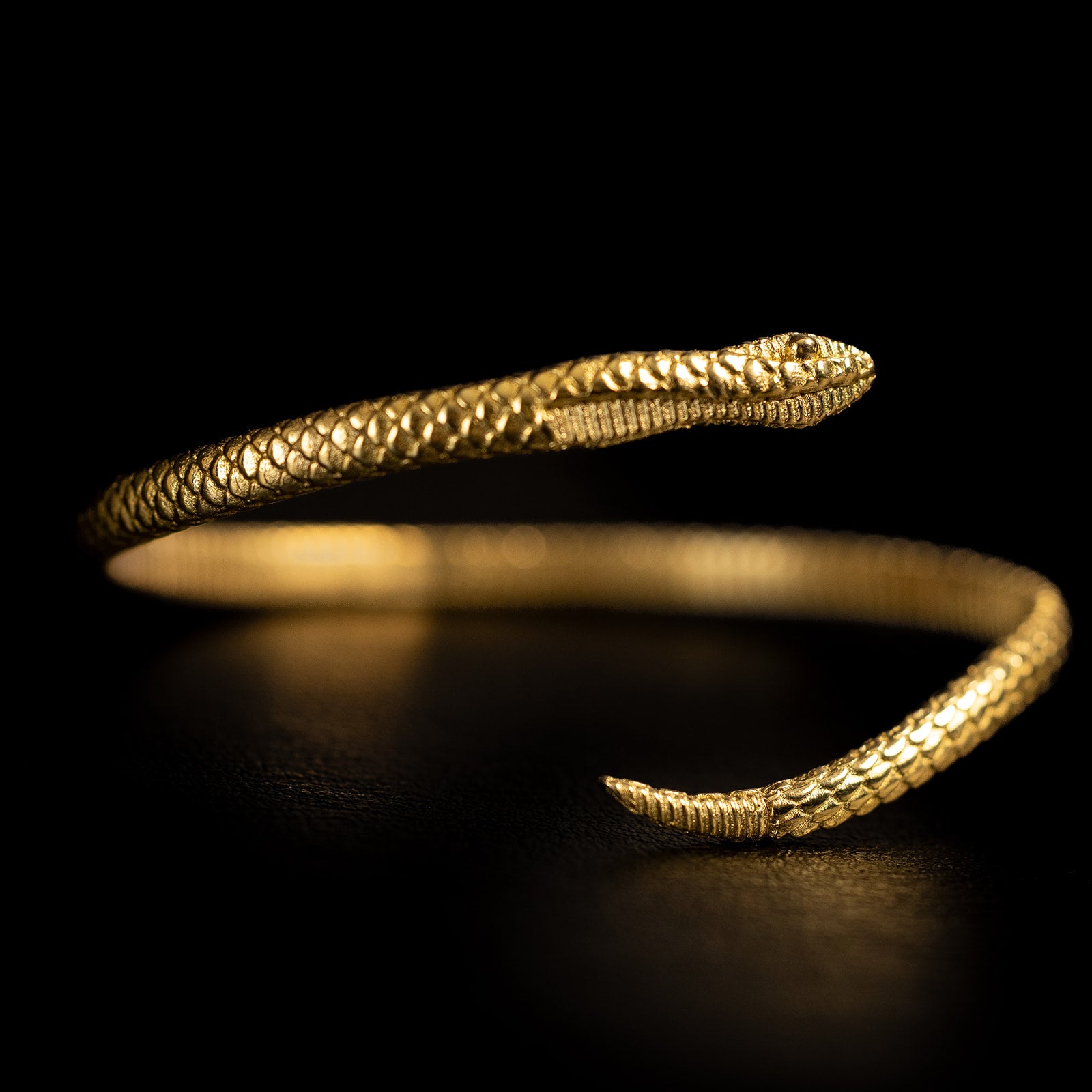 Serpentine | Bracelet Serpent - Laiton