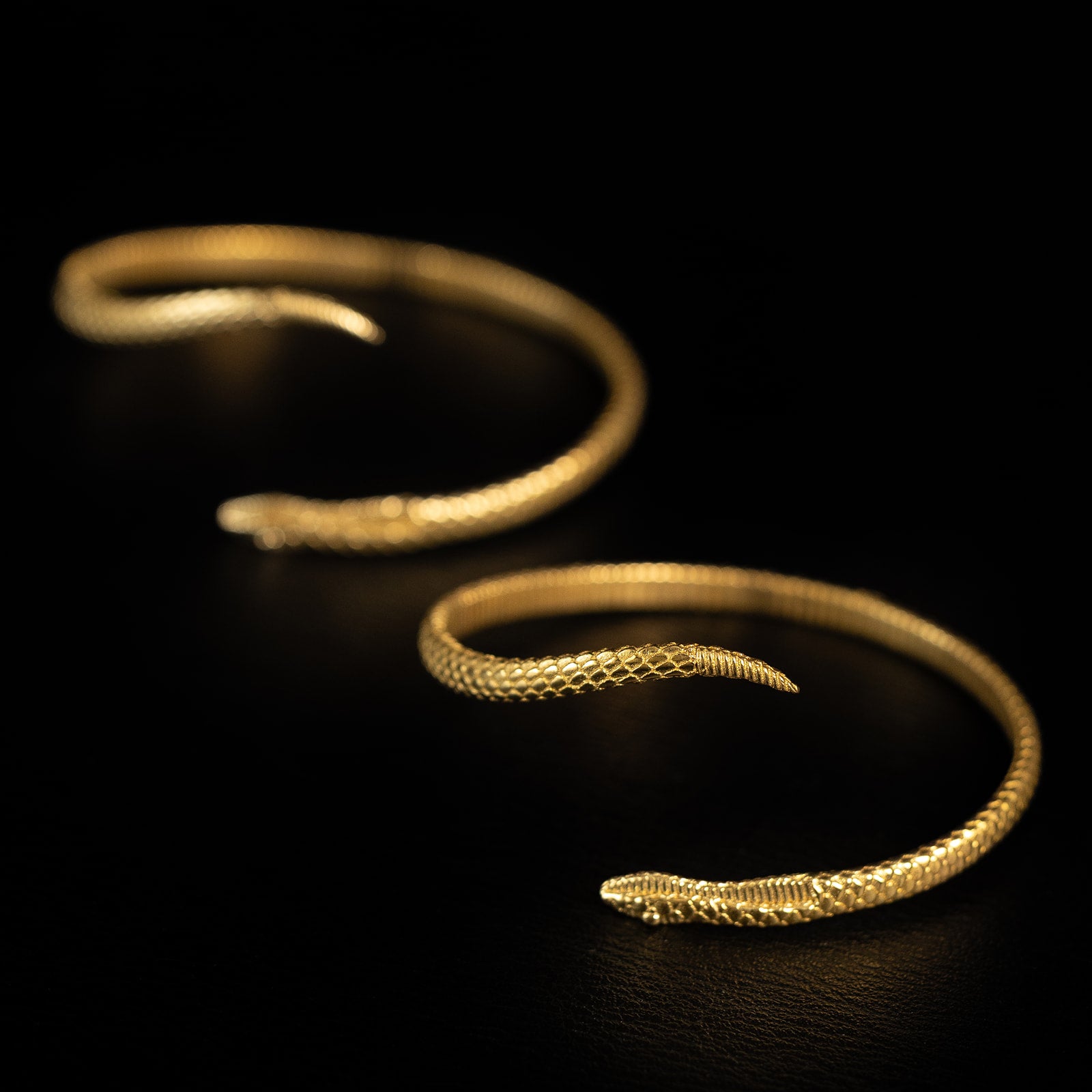 Serpentine | Bracelet Serpent - Laiton