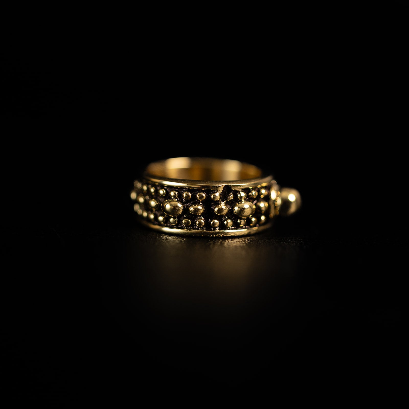 Beaded Edge | Ring - Brass