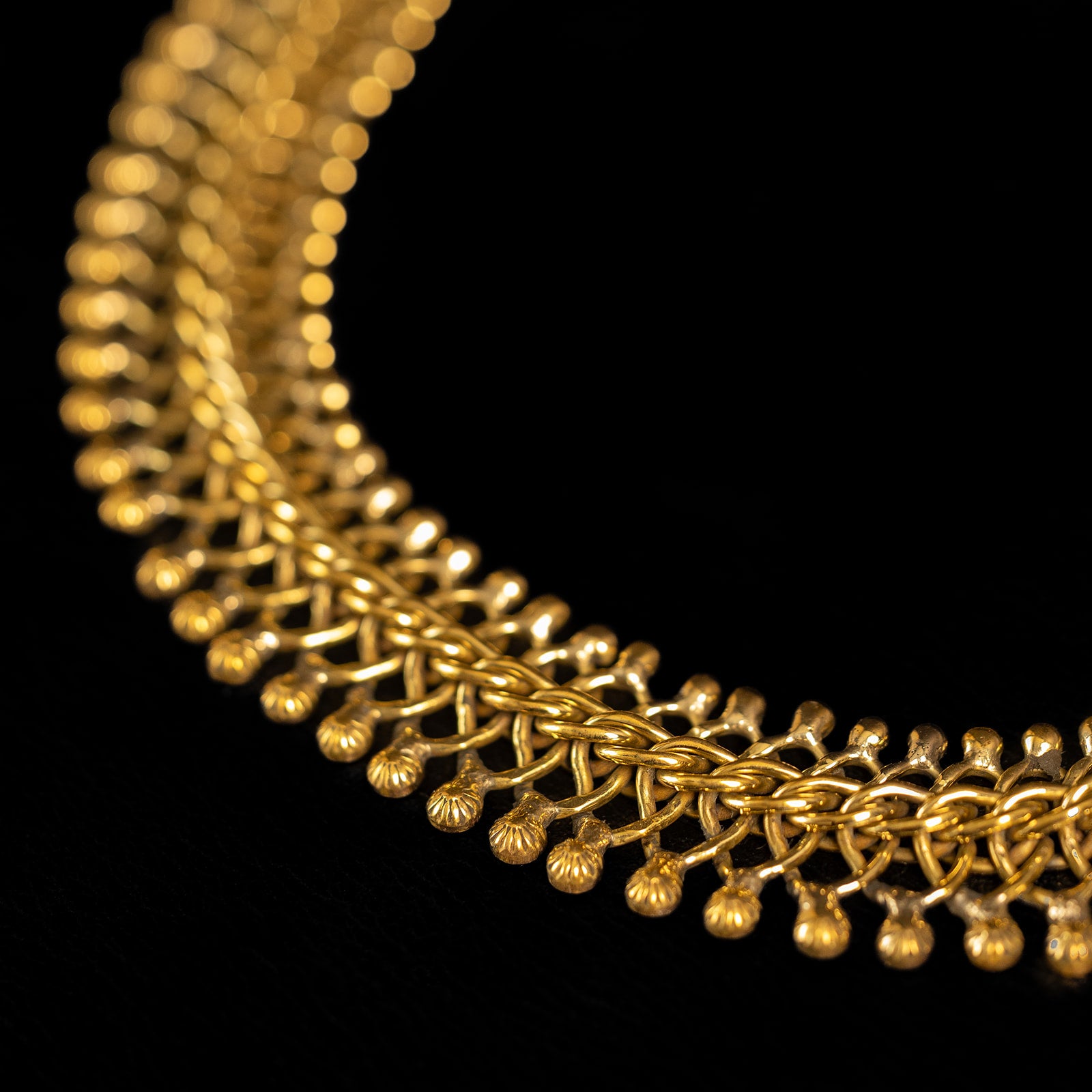 Interwoven Metal | Collier - Laiton