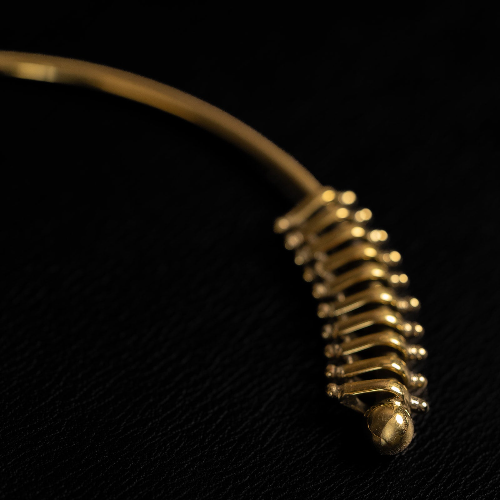 Spine Torque | Hoop Necklace - Brass