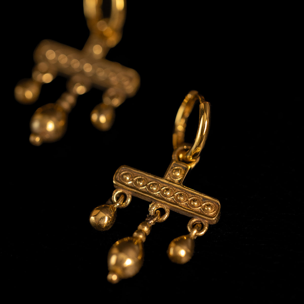 Evenness | Boucles d'Oreilles Créoles à Breloques - Argent 925