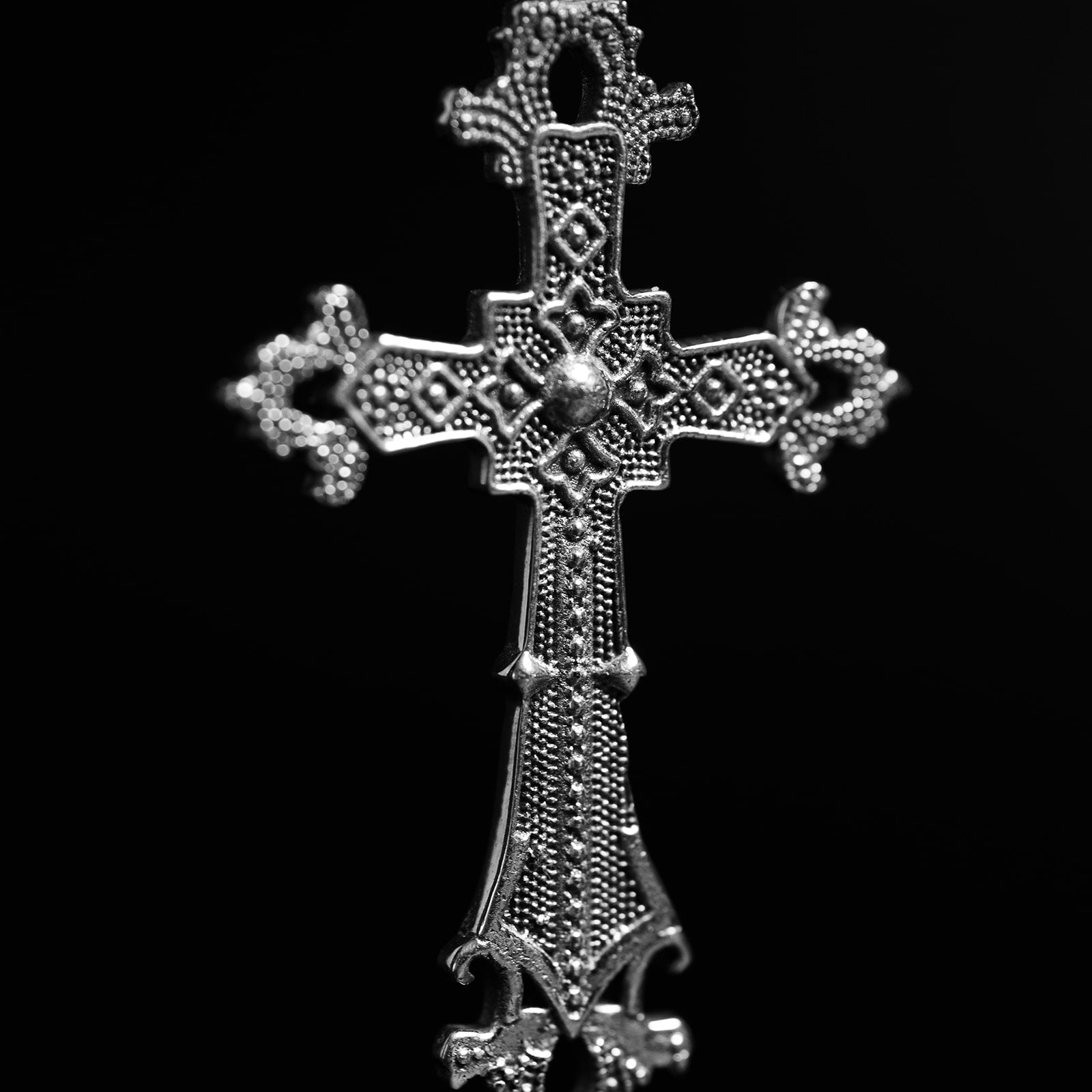 Medieval Cross | Boucles d'oreilles créoles - Argent 925