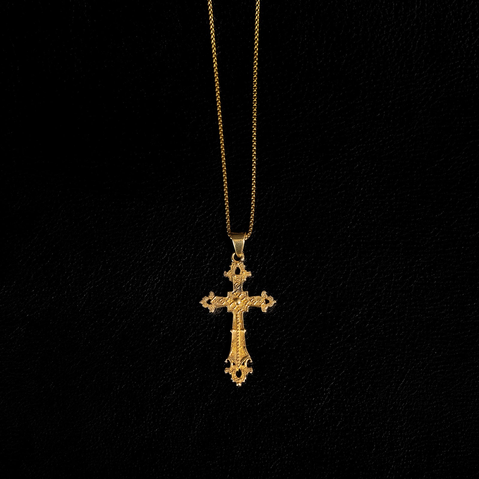Medieval Cross | Collier pendentif - Laiton