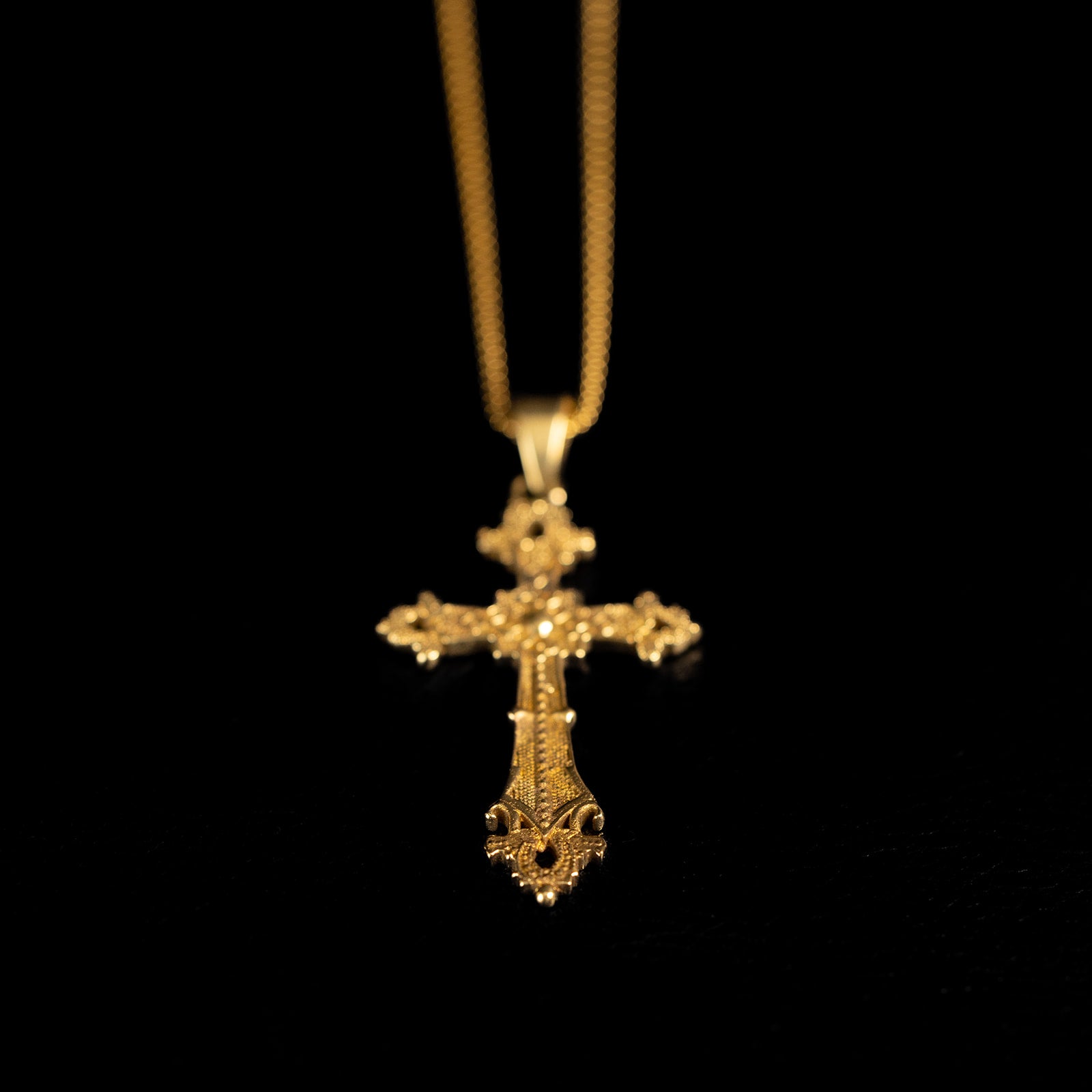Medieval Cross | Collier pendentif - Laiton