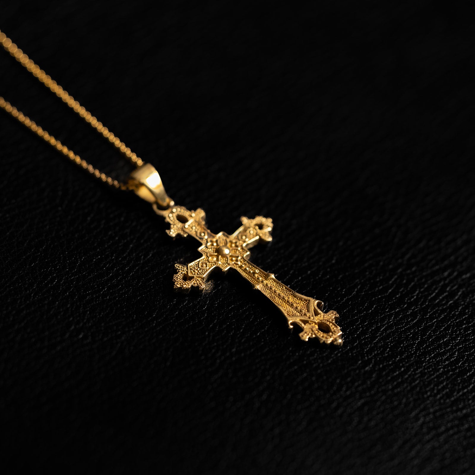 Medieval Cross | Collier pendentif - Laiton