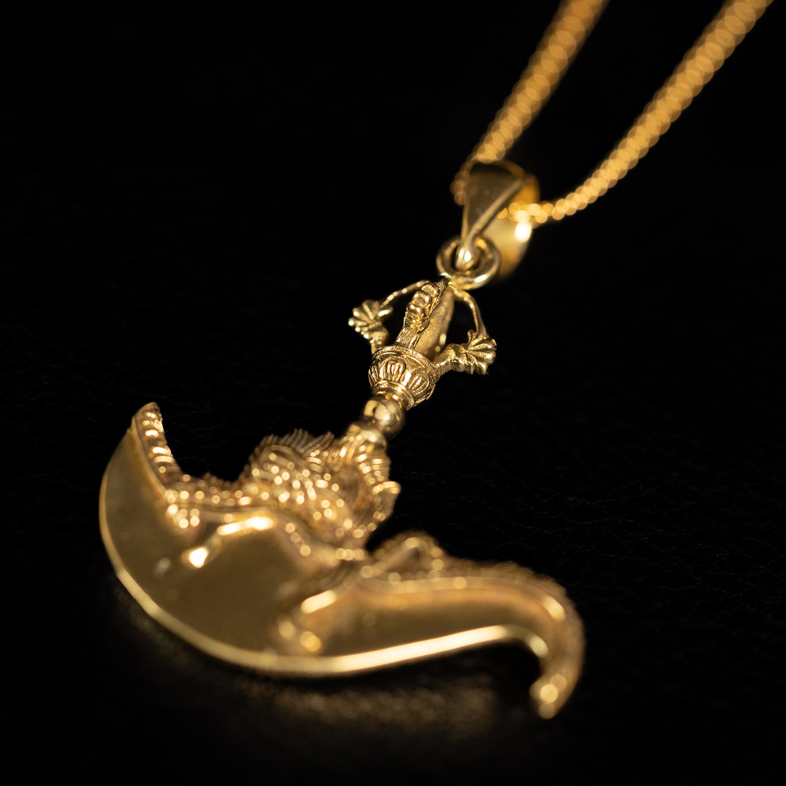 Kartika | Collier pendentif - Laiton - NOIR KĀLA