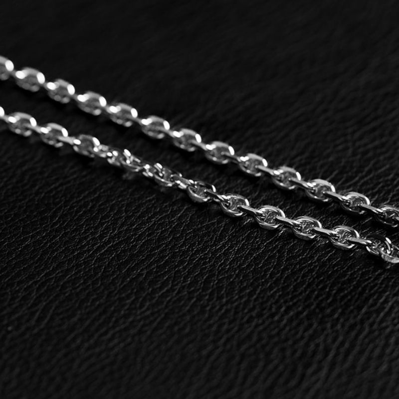 Diamond Cut Rolo Cable Chain [3 mm] | Necklace – Stainless Steel - NOIR KĀLA