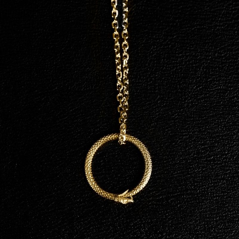 Ouroboros | Pendant Necklace - Brass - NOIR KĀLA
