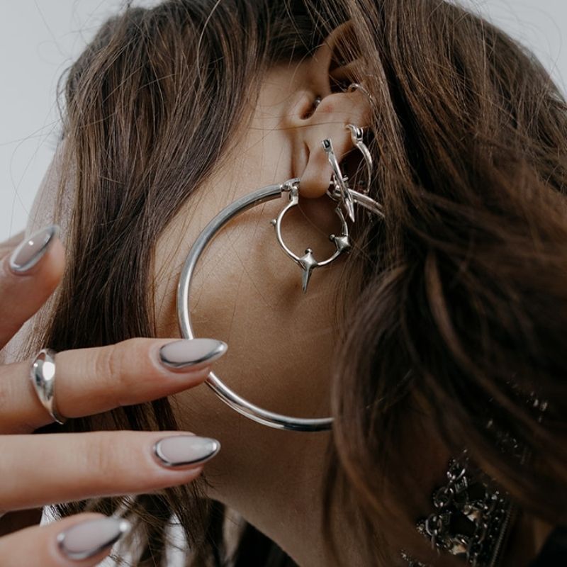 Eve | Hoop Earrings - 925 Silver - NOIR KĀLA