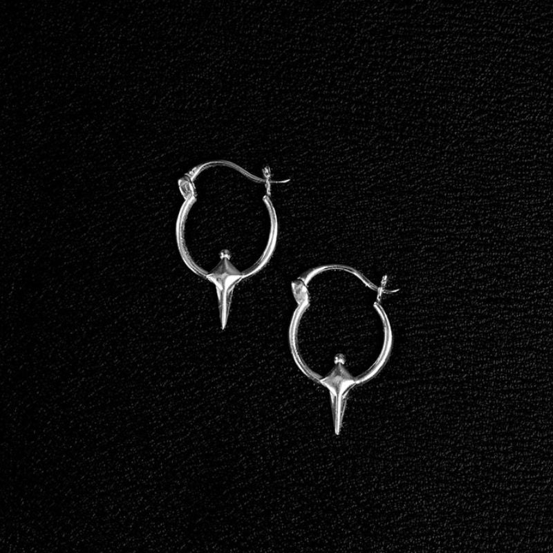 Axis | Hoop Earrings - 925 Silver - NOIR KĀLA
