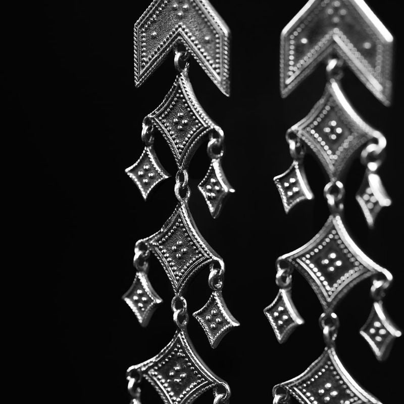 Quintessence | Boucles d&#39;oreilles - Argent 925 - NOIR KĀLA